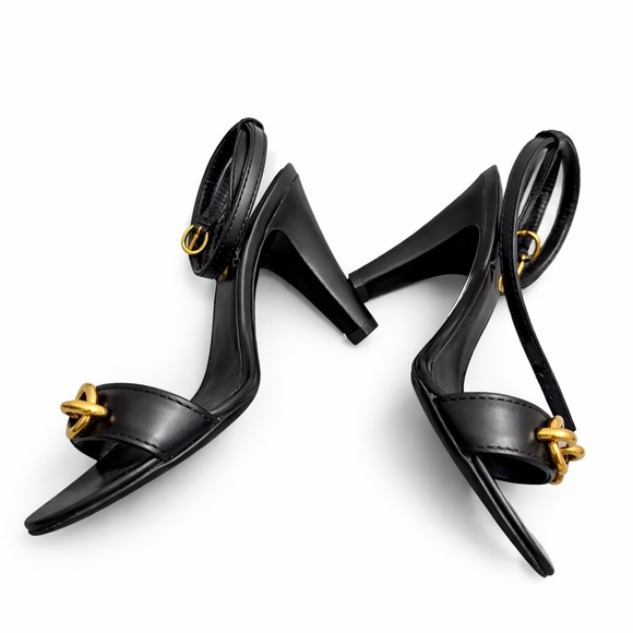 Authentic Saint Laurent Maillon 95 Sandal – Black Leather 36.5 EU - Picture 2 of 10